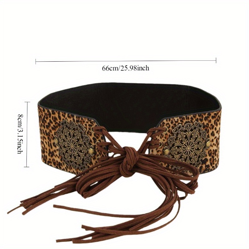 Millennial Spicy Round Ring Rivet Belt with Waist Strap Pants